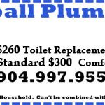 Coupon for toilet repair, $260 and $300 for Comfort Height